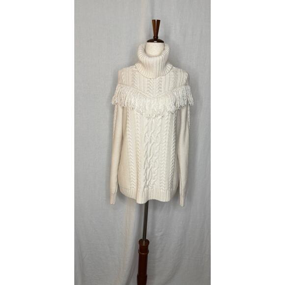 Joie Viviam Cable Knit Fringe Turtleneck Sweater
Size Small - Picture 1 of 6